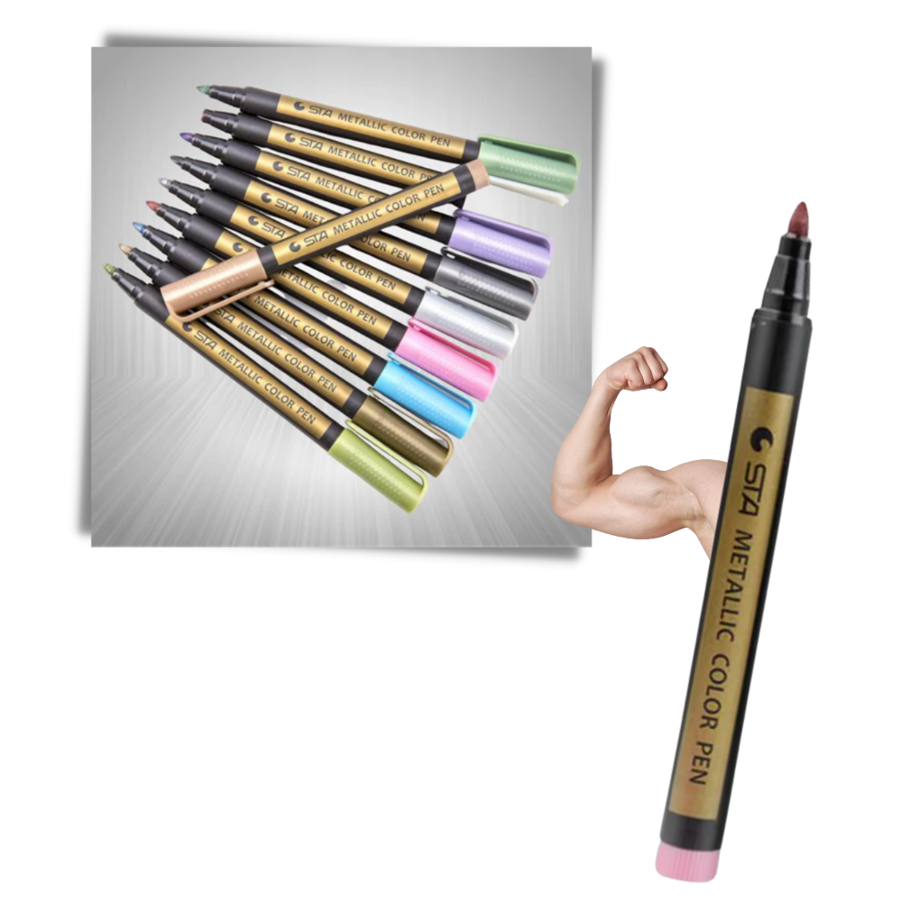 10er-Pack Metallic-Farbmarker - Ozerty