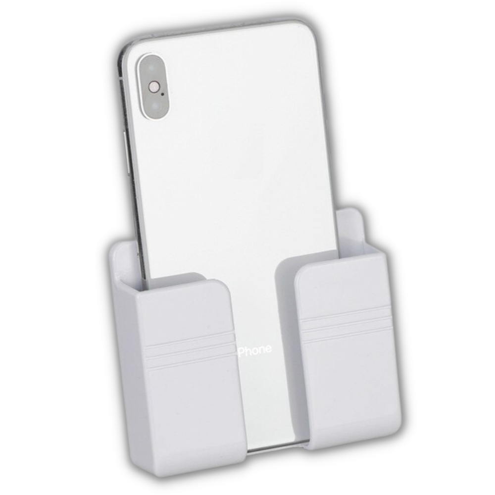 Self-adhesive wall phone mount