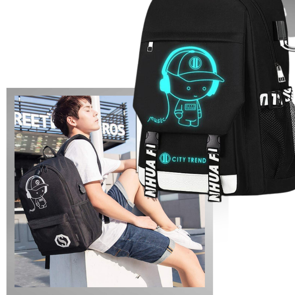 Leuchtender Anime-Laptop-Rucksack - Ozerty