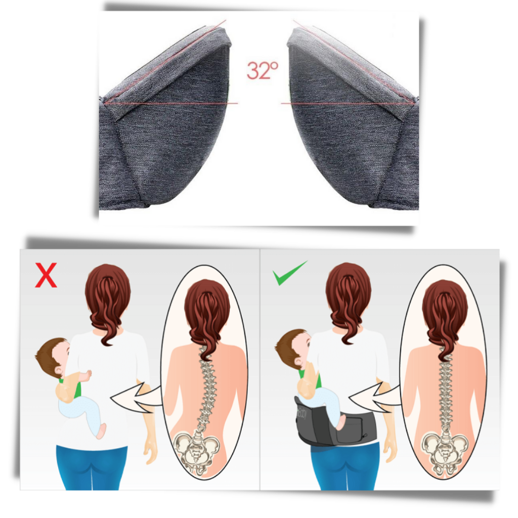 Baby-Hüfttragesitz  - Ozerty