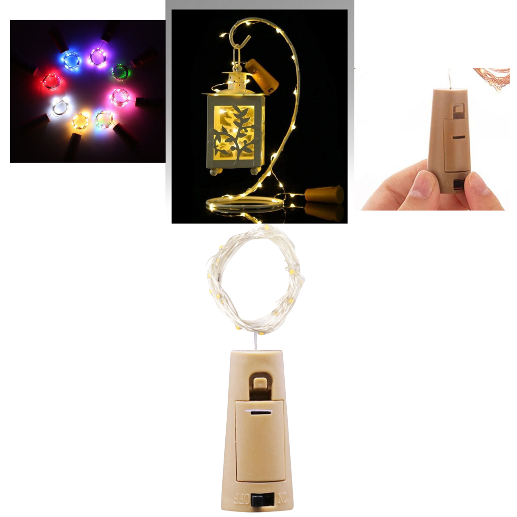 Flaschen Lichterkette LED mit Korken (3er Pack) - Ozerty