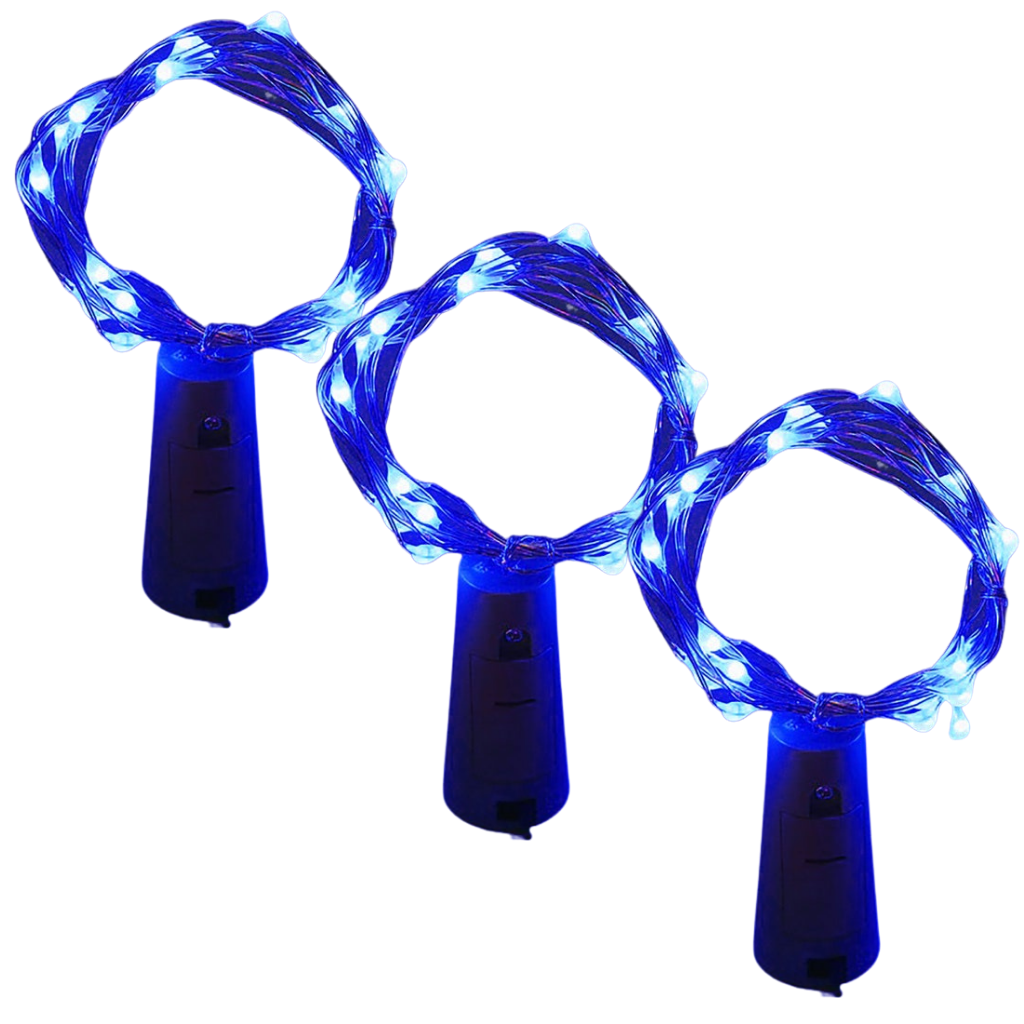Flaschen Lichterkette LED mit Korken (3er Pack)