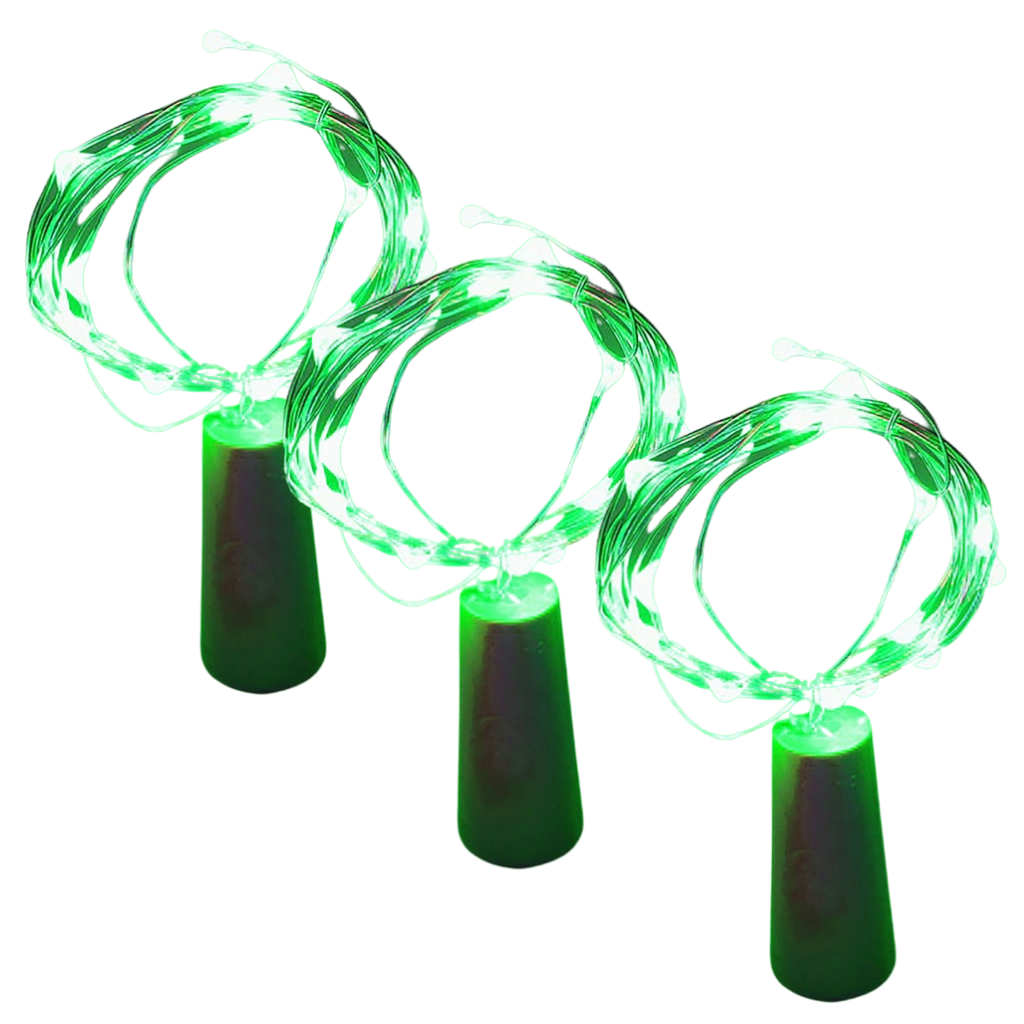 Flaschen Lichterkette LED mit Korken (3er Pack)