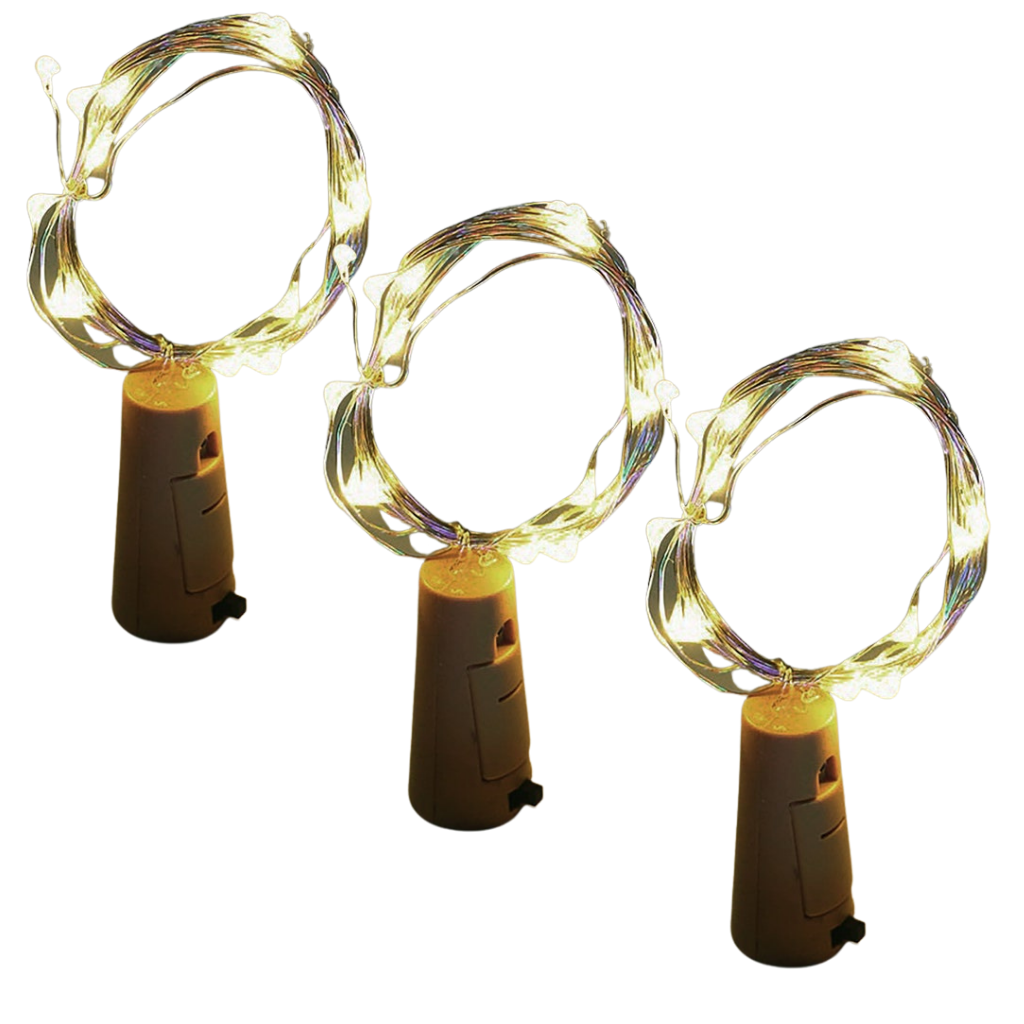 Flaschen Lichterkette LED mit Korken (3er Pack) - Ozerty