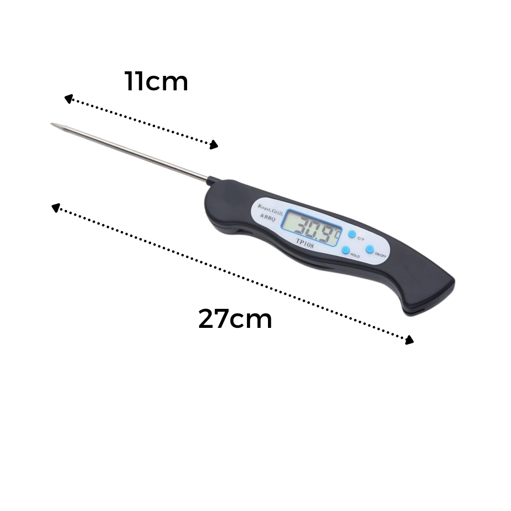 Zusammenklappbares digitales Lebensmittelthermometer mit Sofortanzeige - Ozerty