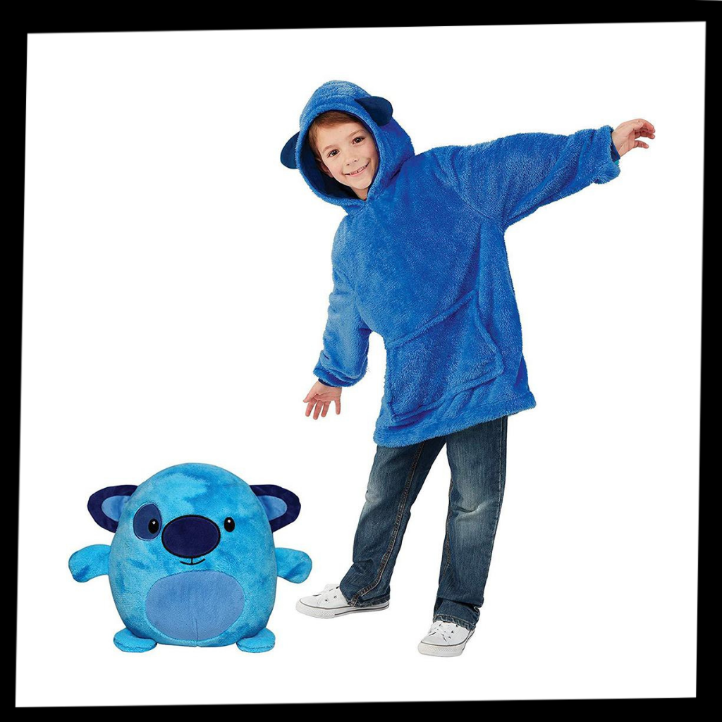 2 in 1 Faltbarer Plüsch-Kapuzenpullover - Ozerty