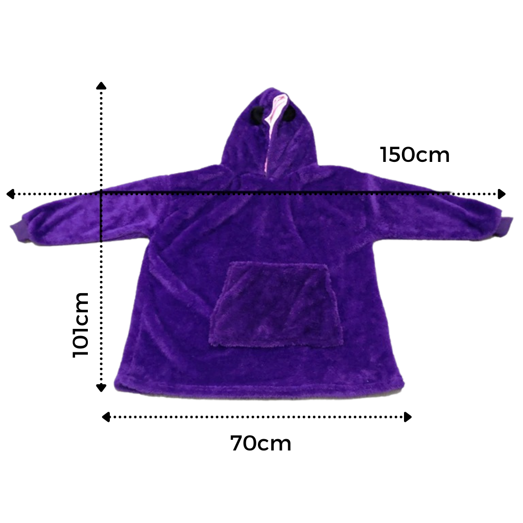 2 in 1 Faltbarer Plüsch-Kapuzenpullover - Ozerty