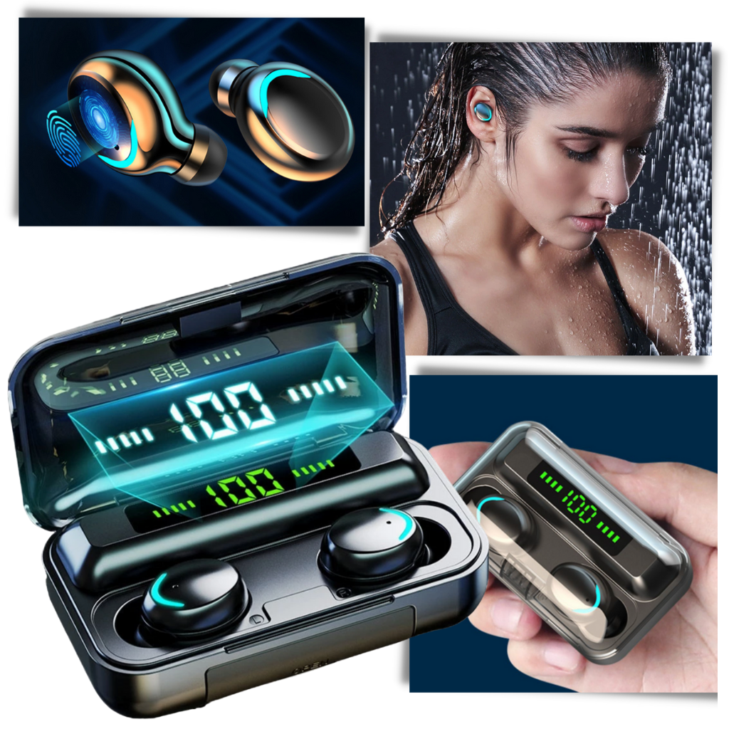 Bluetooth-Kopfhörer mit Akku-Ladebox - Ozerty