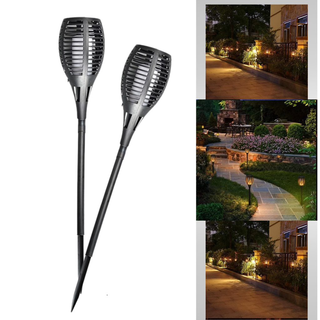 LED Solar Lampe mit flackernder Flamme - Ozerty