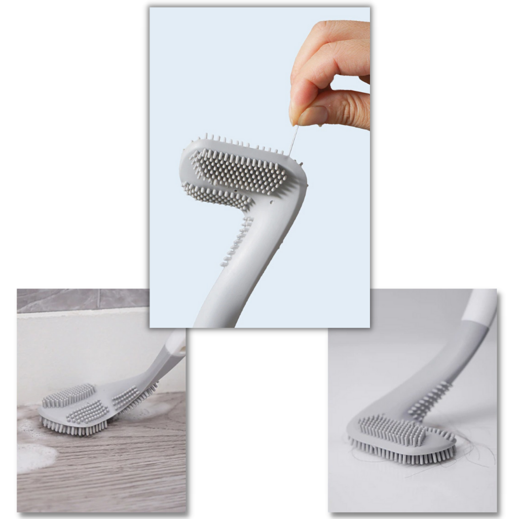 Toilettenbürste mit langem Griff und Wandhalterung - Ozerty
