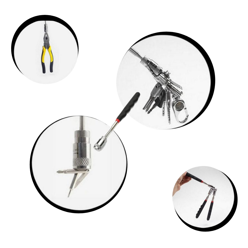 Einziehbares magnetisches Aufnahmewerkzeug mit LED - Ozerty