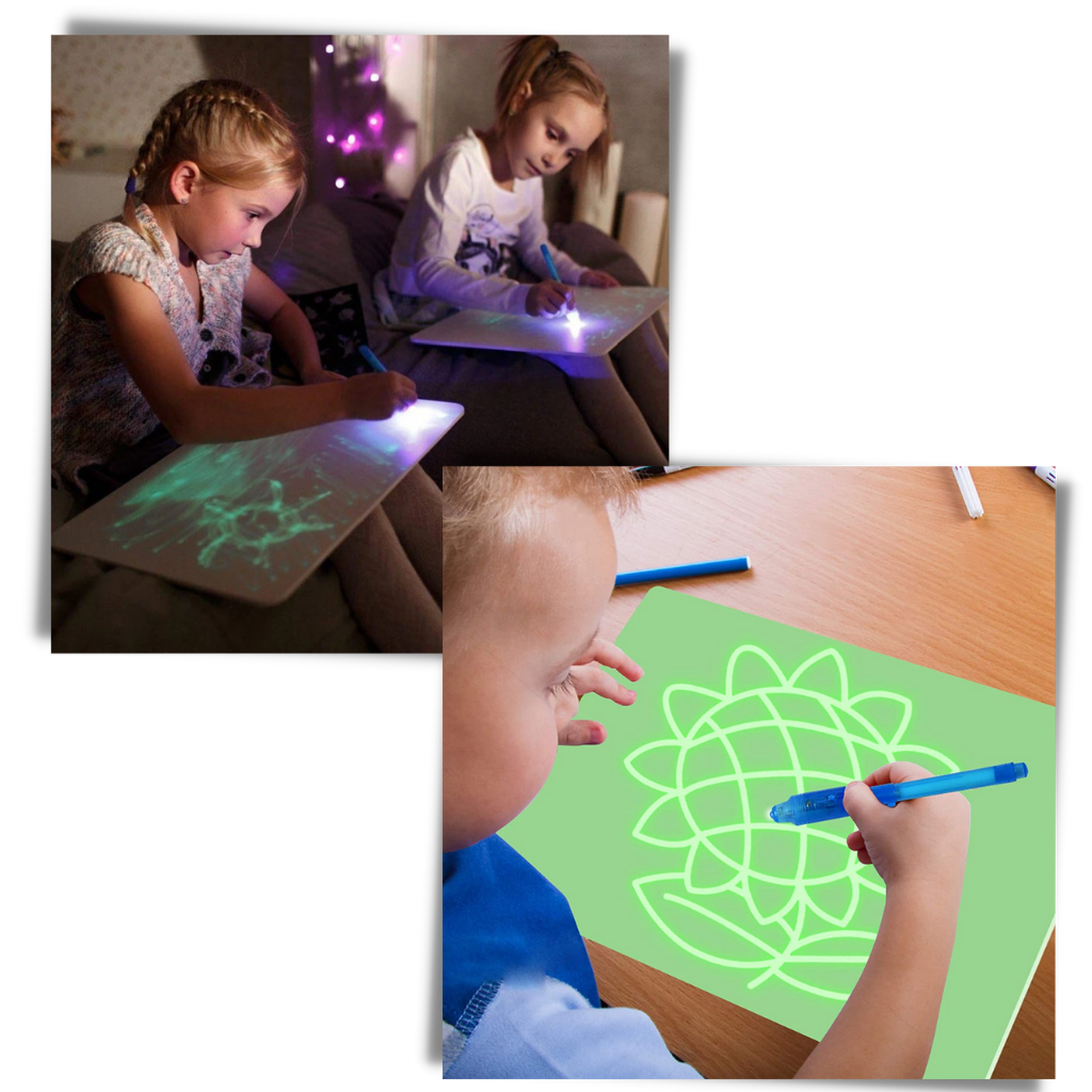 Magisches Licht-Zeichenbrett-Set - Ozerty