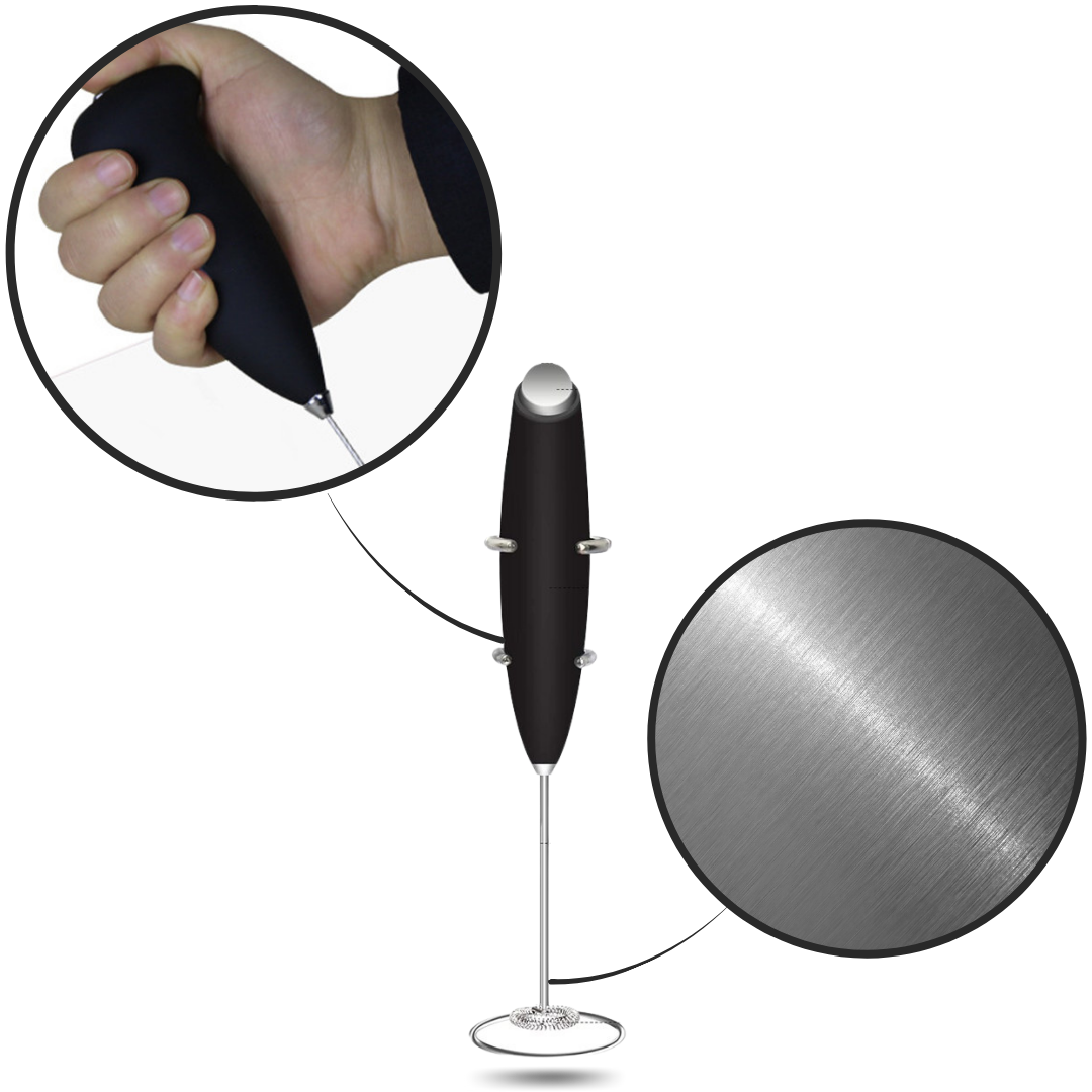 Elektrischer Hand-Milchaufschäumer mit Halter - Ozerty