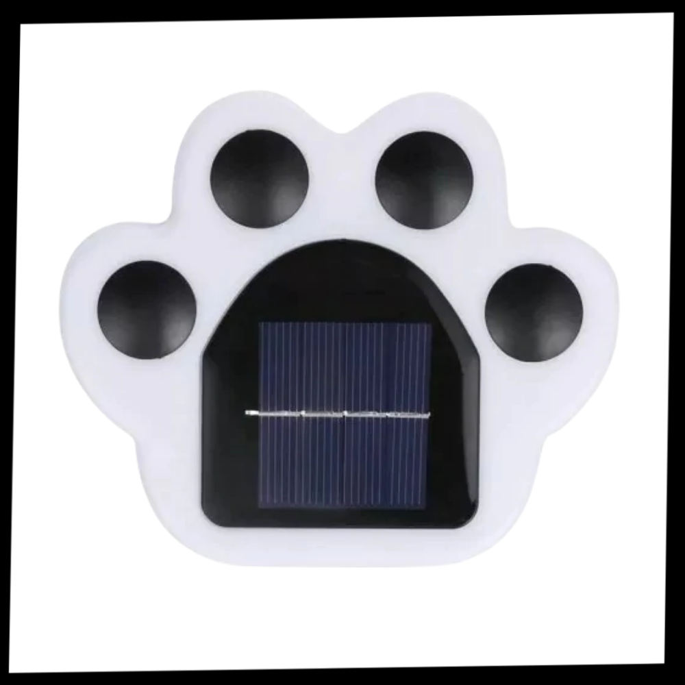 Solarbetriebene Wegleuchte mit Pfotenabdruck - Ozerty