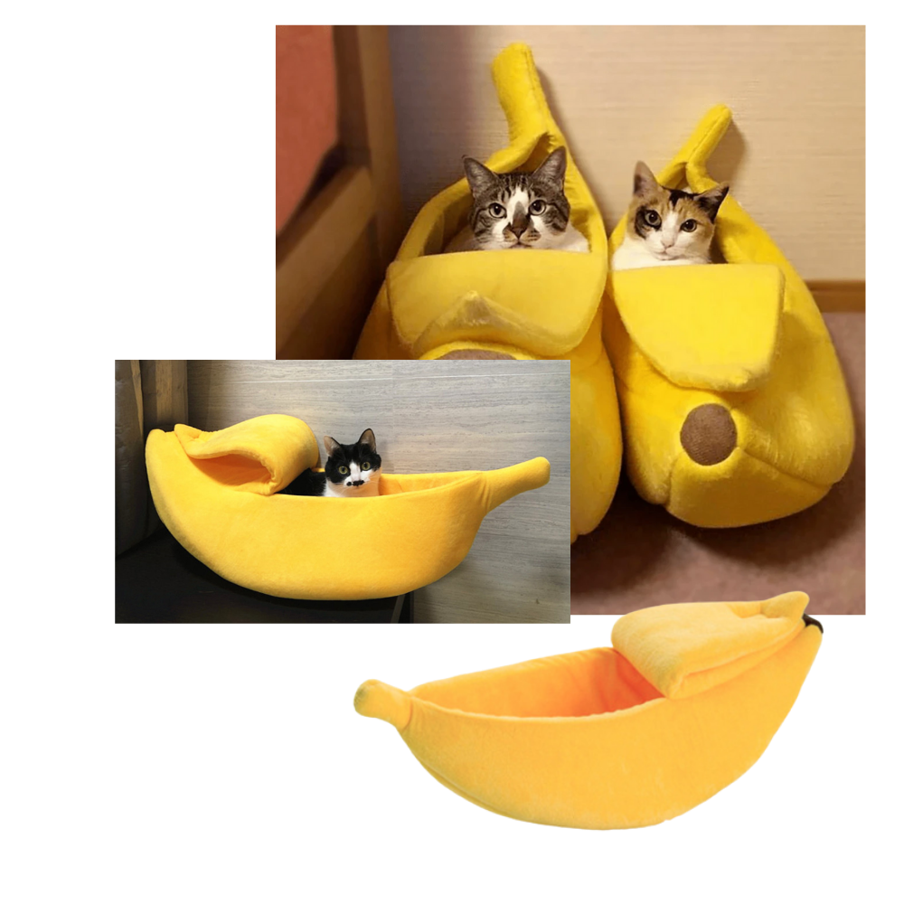 Bananenförmiges Haustierbett - Ozerty