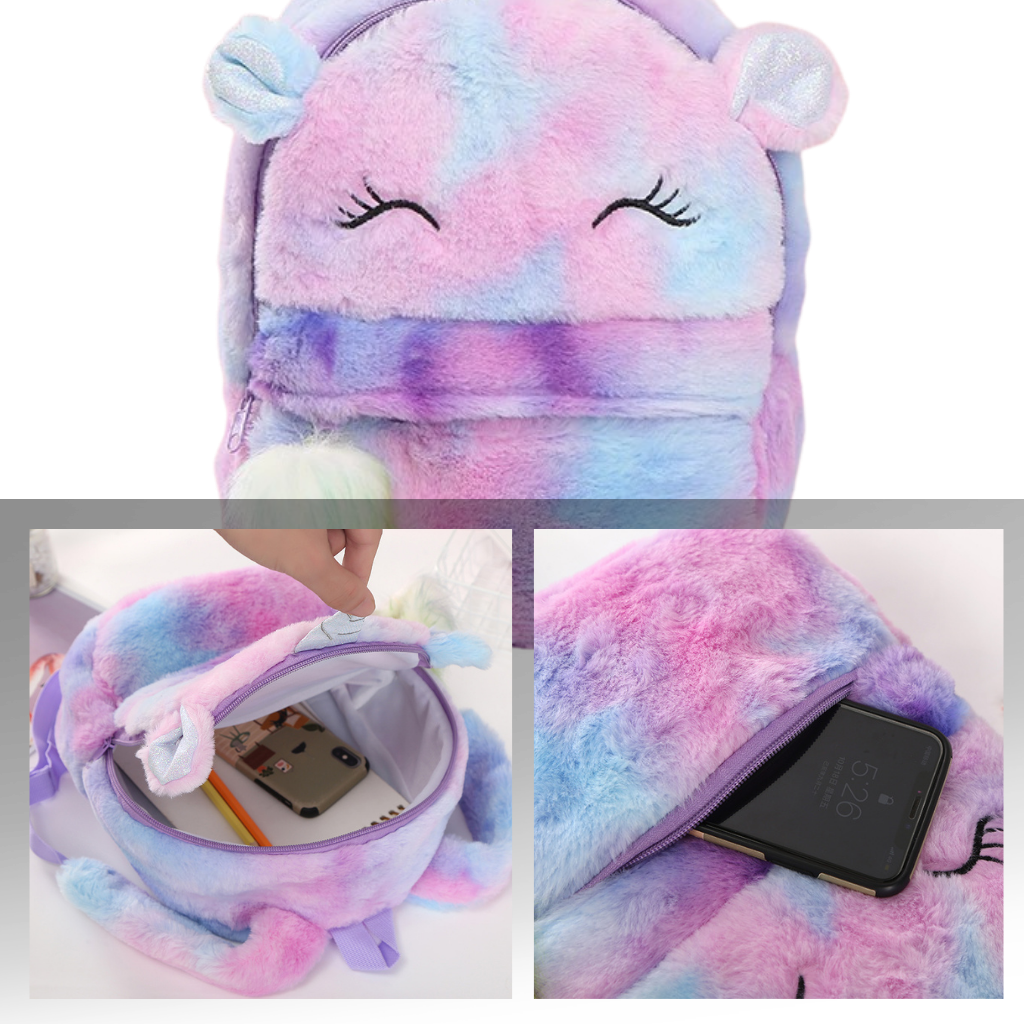 Plüsch Einhorn Mädchen-Rucksack - Ozerty