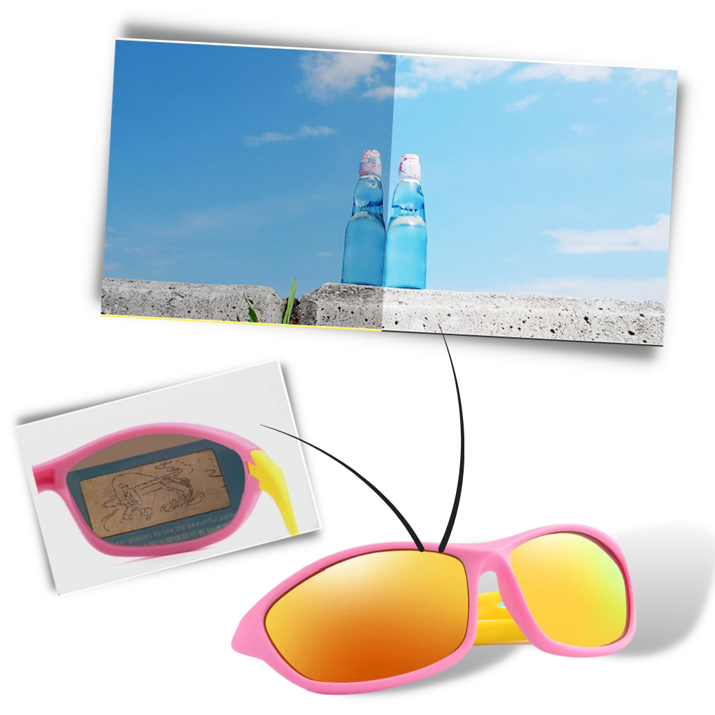 Polarisierte Sport-Sonnenbrille für Kinder mit Riemen - Ozerty