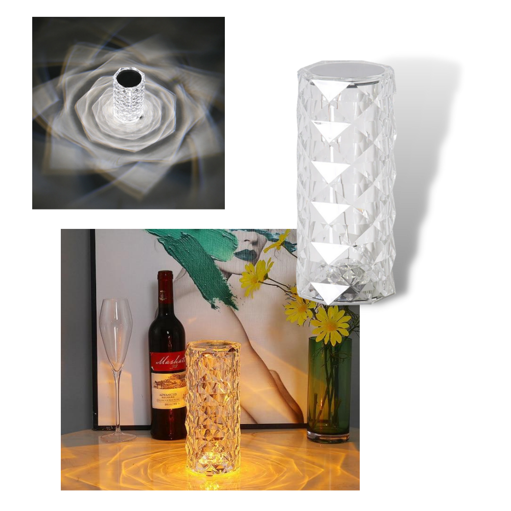 Luxuriöse Kristall-Tischlampe - Ozerty
