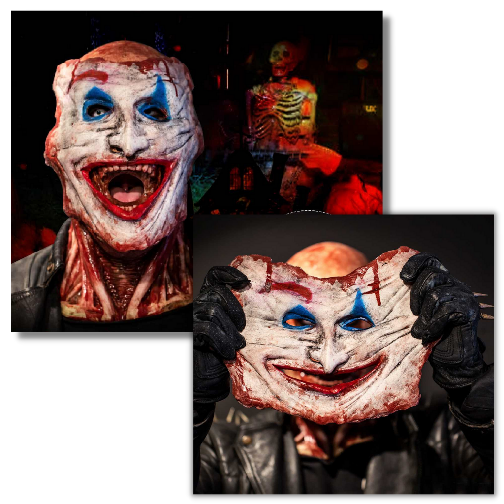 Realistische Halloween Horror Doppelmaske  - Ozerty