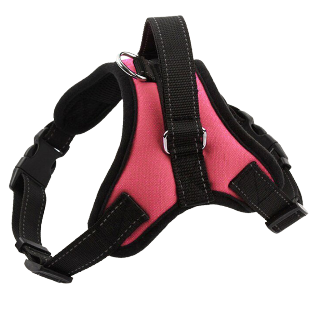 Reflective adjustable saddle dog harness