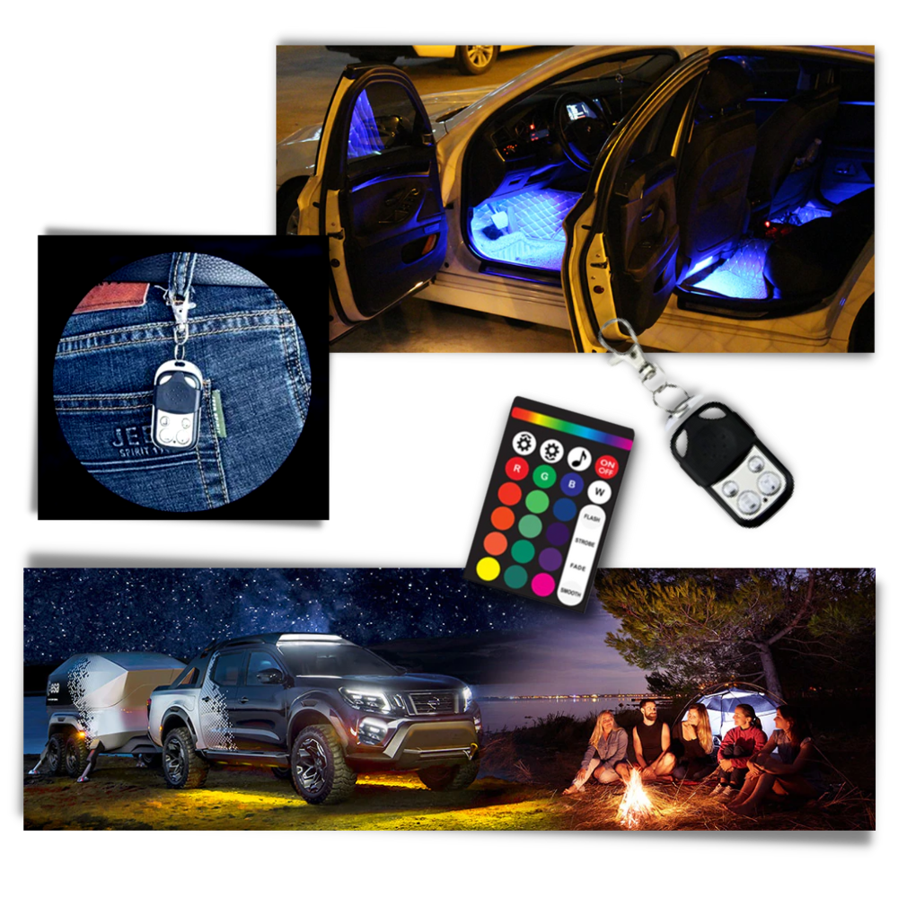 Packung mit 8 RGB-Leuchten für Fahrzeuge - Ozerty