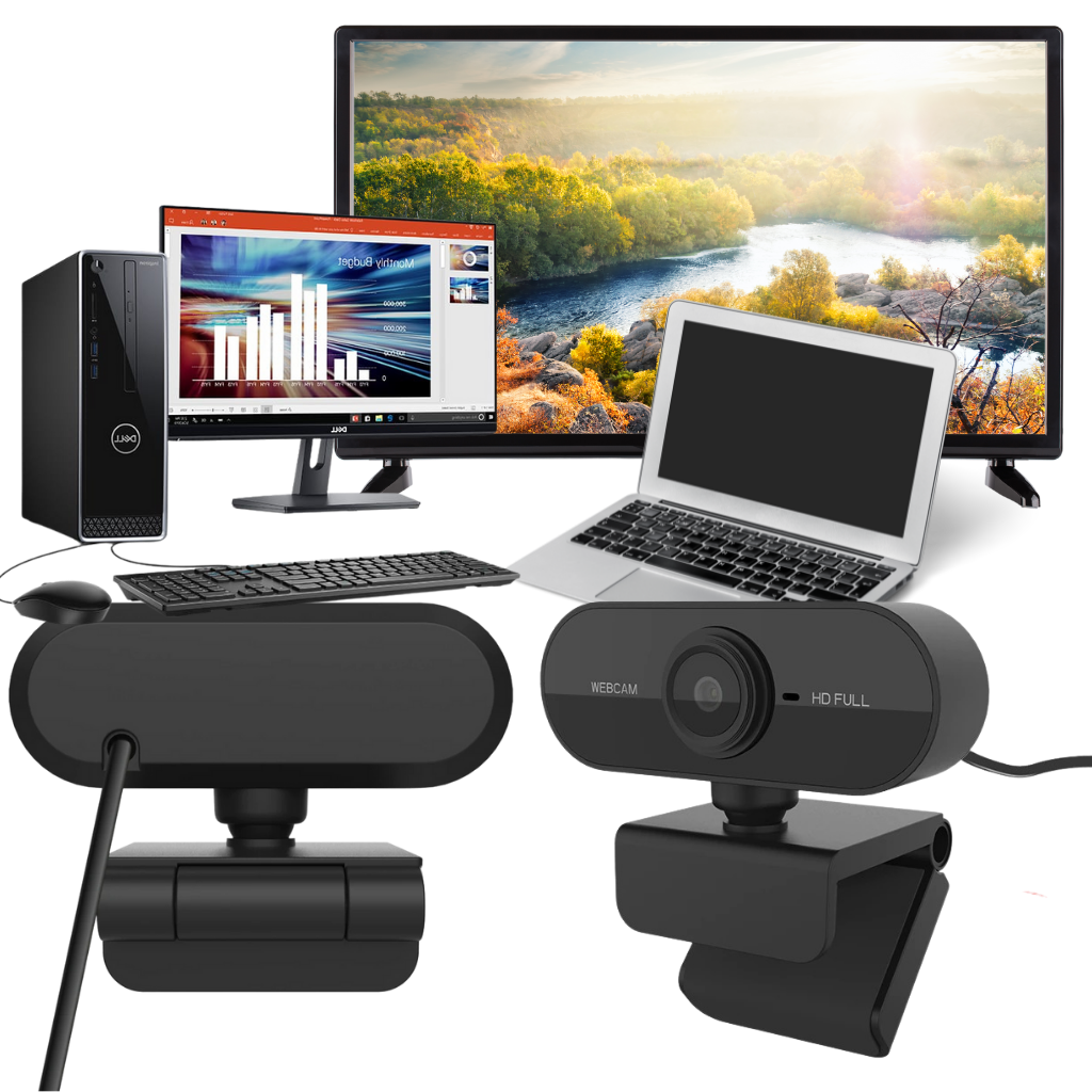 Drehbare 1080p HD USB-Webcam mit Mikrofon - Ozerty