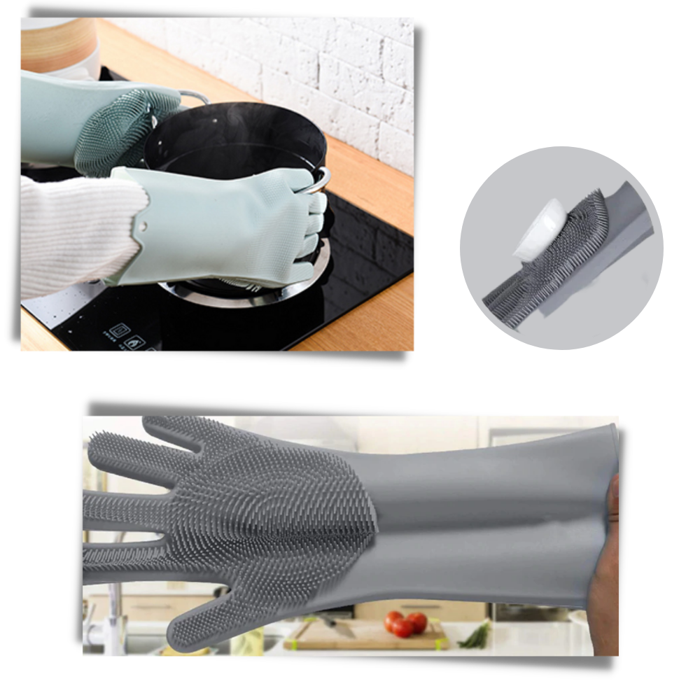 Mehrzweck-Silikon-Spülhandschuhe - Ozerty