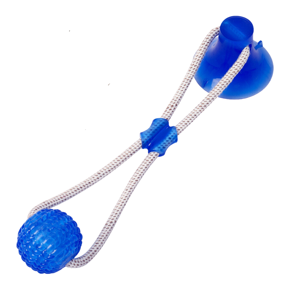 Suction cup dog pull ball toy
