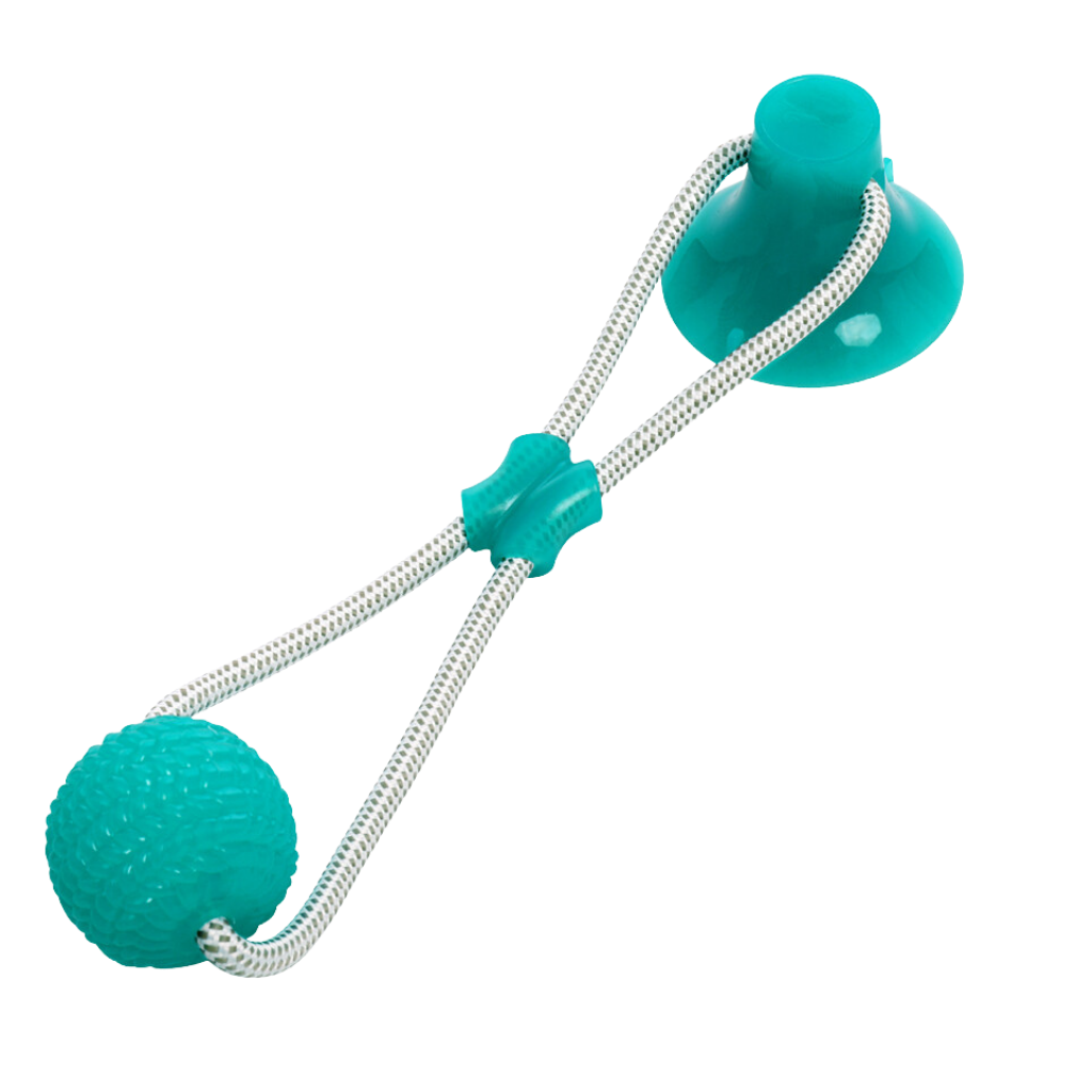 Suction cup dog pull ball toy