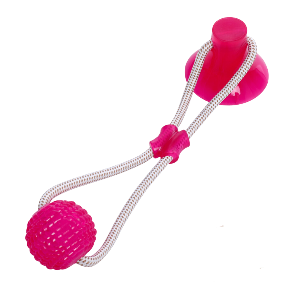 Suction cup dog pull ball toy