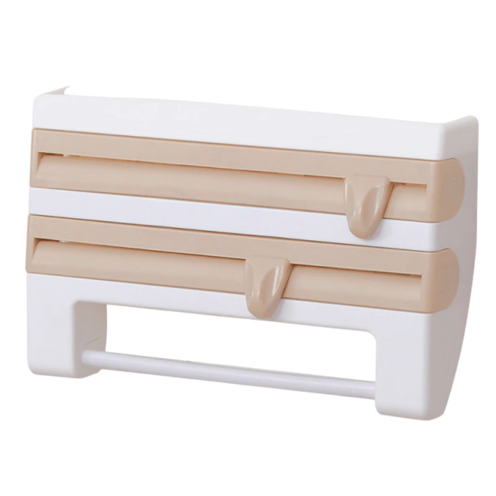 4-in-1 wall holder for plastic films and paper towels